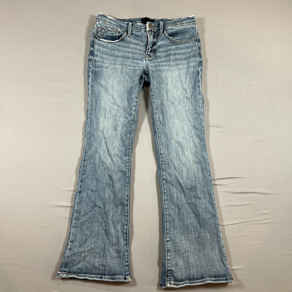 Buckle Black Bootcut Jeans Womens 29x30 Blue Cotton Stretch Light Wash Zip Fly